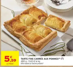 Intermarché Hyper Tarte fine carrée aux pommes offre