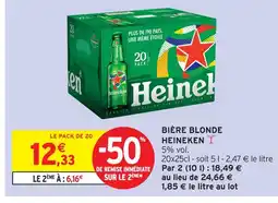 Intermarché Hyper Heineken bière blonde offre