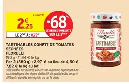 Intermarché Hyper Florelli tartinables confit de tomates séchées offre