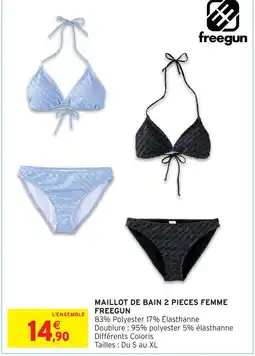 Intermarché Hyper Freegun maillot de bain 2 pièces femme offre