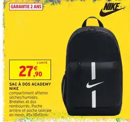 Intermarché Hyper Nike sac à dos academy offre