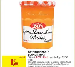 Intermarché Hyper Bonne maman confiture pêche offre