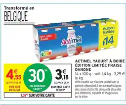 Intermarché Hyper Danone yaourt à boire édition limitée fraise offre