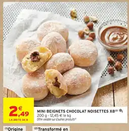 Intermarché Hyper Mini beignets chocolat noisettes x8 offre