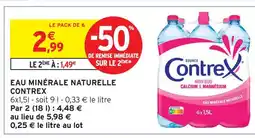 Intermarché Hyper Contrex eau minérale naturelle offre