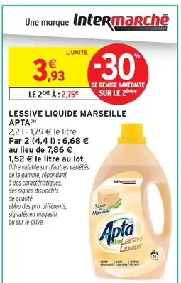 Intermarché Hyper Apta lessive liquide marseille offre