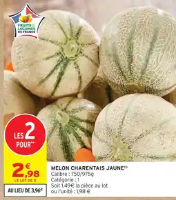 Intermarché Express Melon charentais jaune offre