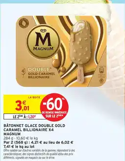 Intermarché Express Magnum double gold caramel billionaire x4 offre