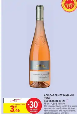 Intermarché Express Secrets de chai aop cabernet d'anjou rosé offre