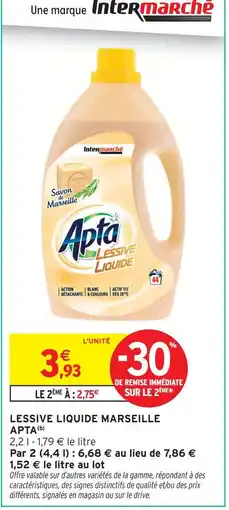 Intermarché Express Apta lessive liquide marseille offre