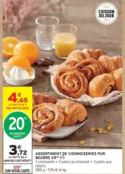 Intermarché Express Assortiment de viennoiseries pur beurre x9 offre