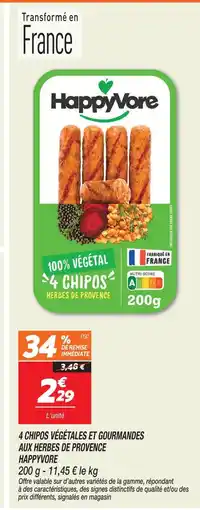 Netto Happyvore 4 chipos végétales aux herbes de provence offre