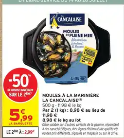 Intermarché La cancalaise moules à la marinière offre