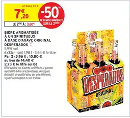 Intermarché Desperados bière aromatisée à un spiritueux à base d'agave original offre