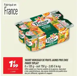 Netto Panier yoplait yaourt morceaux de fruits jaunes prix choc offre