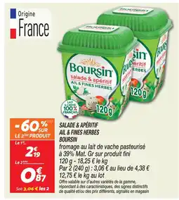 Netto Boursin salade & apéritif ail & fines herbes offre