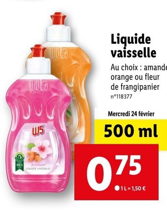 Lidl Liquide vaisselle offre