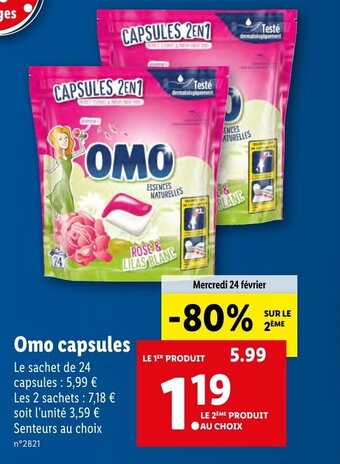 Lidl Omo capsules offre
