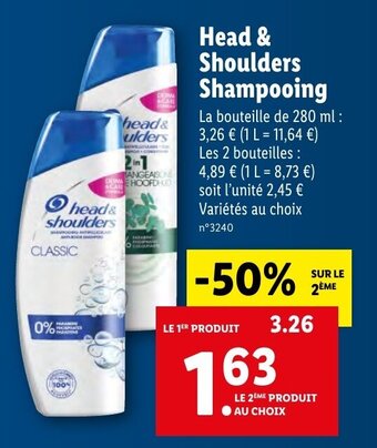 Lidl Head & Shoulders Shampooing offre