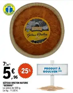 E.Leclerc BERROU Gâteau Breton Nature offre
