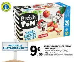 E.Leclerc Breizh Pom' Gourdes Compotes de Pomme offre