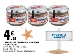 E.Leclerc JEAN FLOC'H Terrines de Campagne offre