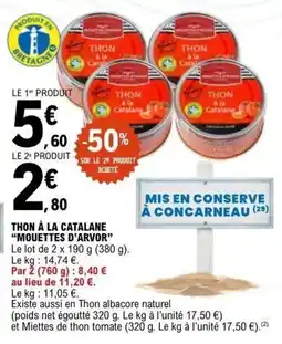 E.Leclerc Mouettes d'Arvor thon a la catalane offre