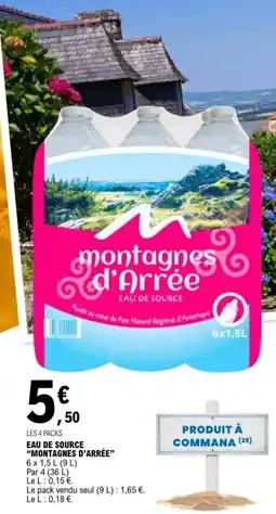 E.Leclerc montagnes d'Arrée EAU DE SOURCE offre
