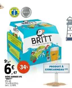 E.Leclerc BRITT BIÈRE SUMMER IPA offre