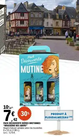 E.Leclerc pack decouverte bieres bretonnes brasseries des abers offre