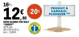 E.Leclerc COREFF BIÈRE BLONDE PUR MALT offre