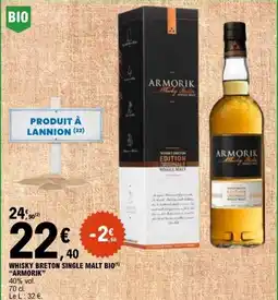 E.Leclerc ARMORIK WHISKY BRETON SINGLE MALT BIO offre