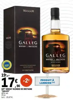 E.Leclerc Galleg whisky blended de bretagne offre