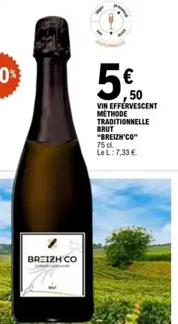 E.Leclerc Breizh'co vin effervescent méthode traditionnelle brut offre