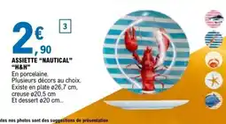 E.Leclerc H&h assiette "nautical" offre