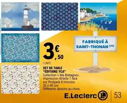 E.Leclerc SET DE TABLE YCA offre