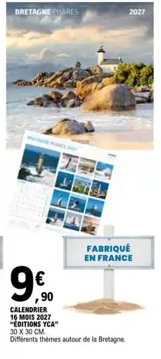 E.Leclerc Éditions yca calendrier 16 mois 2017 offre