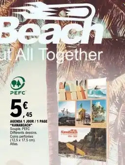 E.Leclerc KanaBeach Agenda 1 jour / 1 page offre