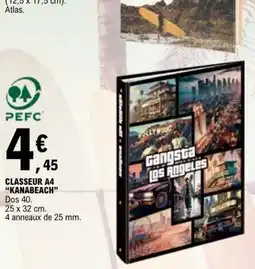 E.Leclerc Kanabeach classeur a4 offre