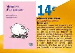 E.Leclerc MÉMOIRES D'UN COCHON - Bernard Berrou et Nono offre