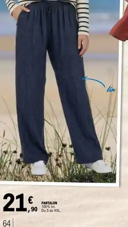 E.Leclerc PANTALON 100% lin offre