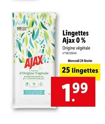 Lidl Lingettes Ajax offre