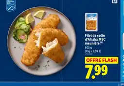 Lidl Filet de colin d'Alaska MSC meunière offre