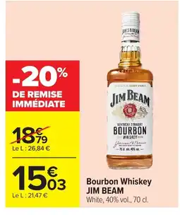 Carrefour Market JIM BEAM Bourbon Whiskey offre