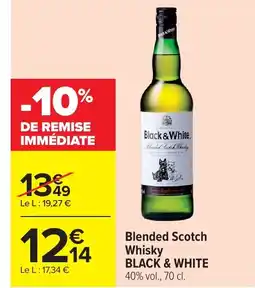 Carrefour Market BLACK & WHITE Blended Scotch Whisky offre
