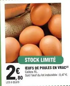E.Leclerc Oeufs de poules en vrac offre