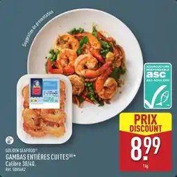 ALDI GOLDEN SEAFOOD® GAMBAS ENTIÈRES CUITES offre