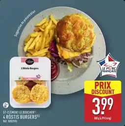 ALDI ST-CLÉMENT LE BOUCHER® 4 RÖSTIS BURGERS offre