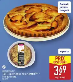 ALDI DESSERISSIMES® TARTE NORMANDE AUX POMMES offre