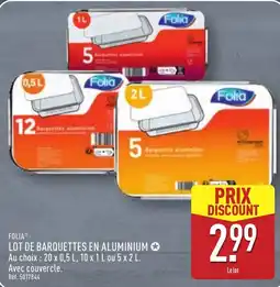ALDI FOLIA BARQUETTES EN ALUMINIUM offre